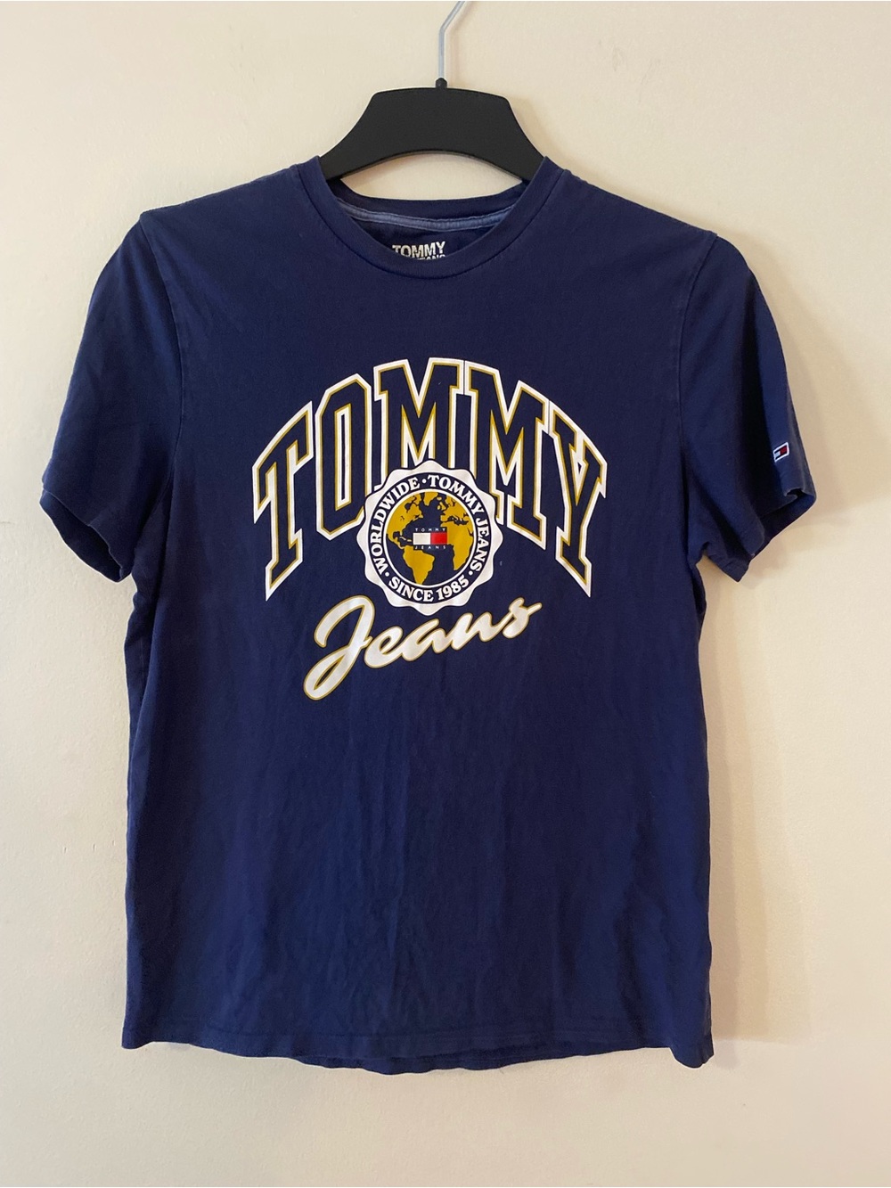 Tommy Jeans Navy Logo Graphic Tee cotton